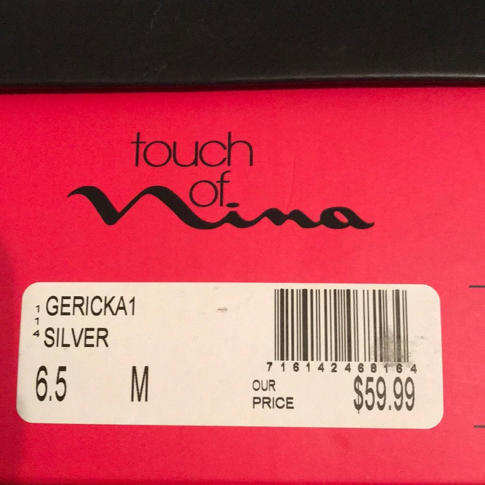 Gorgeous touch of Nina silver heels